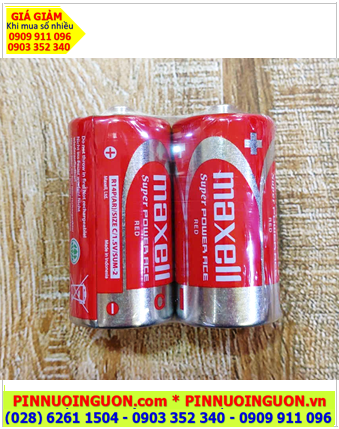 Maxell R14P(AR)2P; Pin trung C 1.5v Maxell R14P(AR)2P Super Power ACE chính hãng /Loại vỉ 2viên